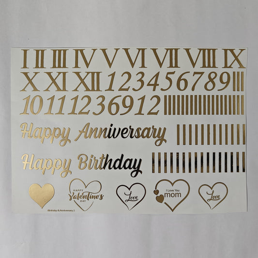 A4 Embossed Stickers - D84