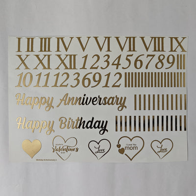 A4 Embossed Sticker Sheet D84 for scrapbooking, journaling and resin art crafts