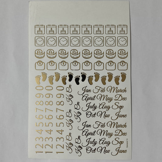A5 Embossed Stickers - D85