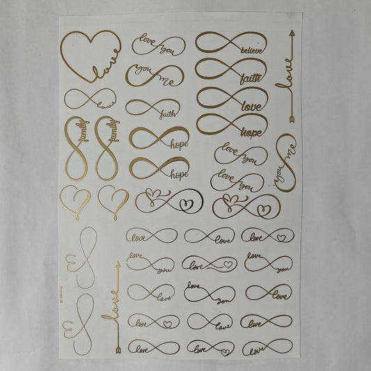 A4 Embossed Stickers - D86