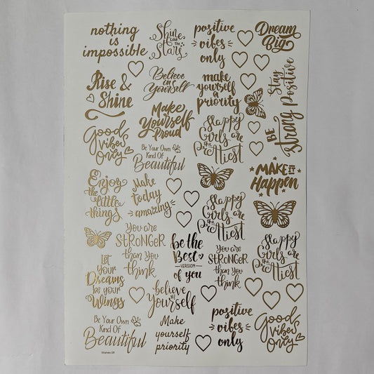 A4 Embossed Stickers - D87