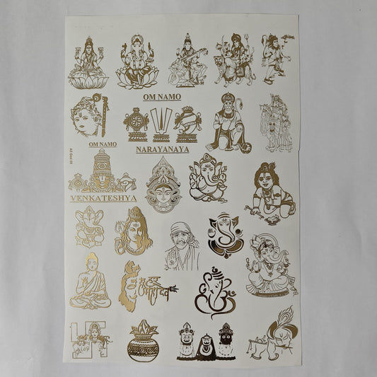 A4 Embossed Stickers - D90