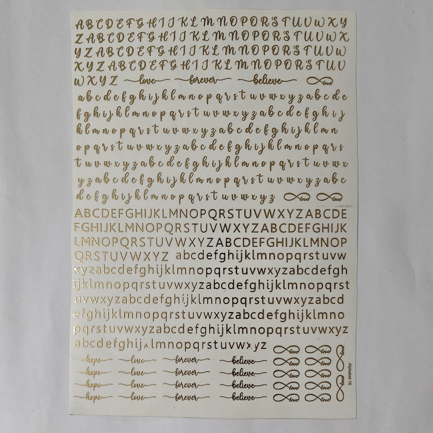 A4 Embossed Stickers - D92