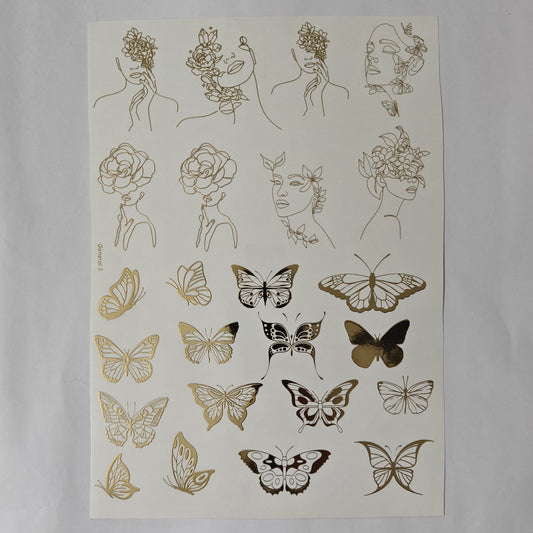 A4 Embossed Stickers - D93