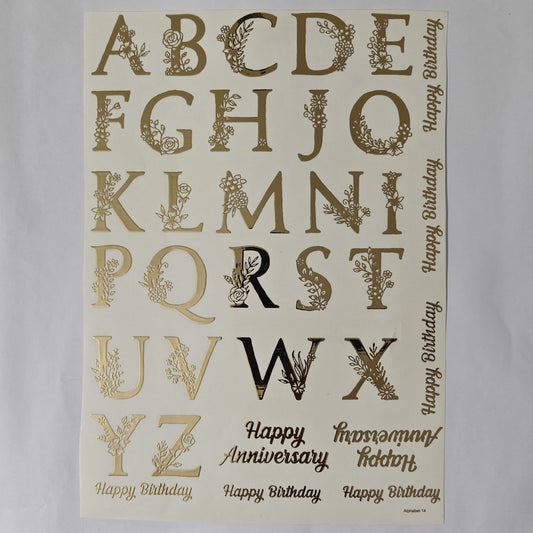 A4 Embossed Stickers - D95