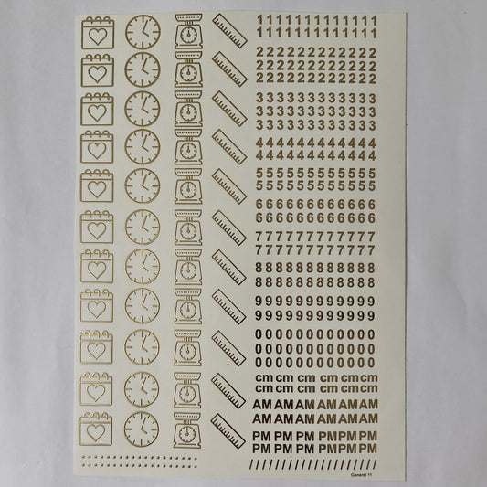 A4 Embossed Stickers - D96