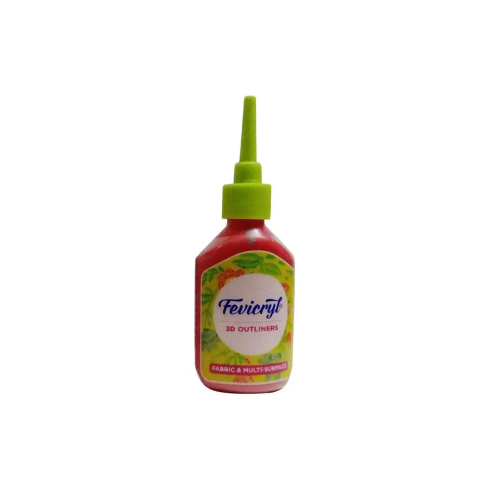 Fevicryl 3D Red Outliner 20ml tube for fabric and craft art