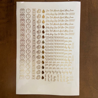 A5 Embossed Stickers - D11