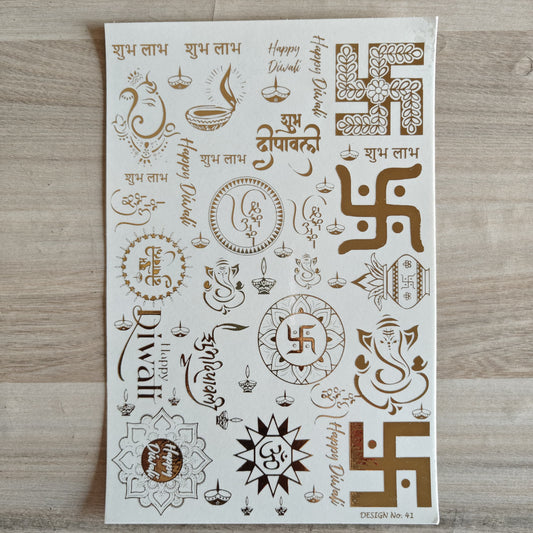 A5 Embossed Stickers - D27