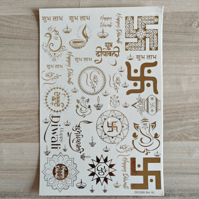 A5 Embossed Stickers Sheet D27 for scrapbooking, journaling and resin art crafts