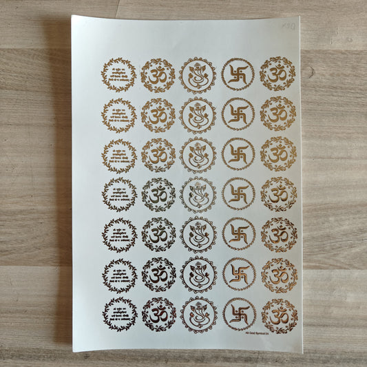 A5 Embossed Stickers - D24