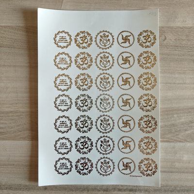 A5 Embossed Stickers Sheet D24 for scrapbooking, journaling and resin art crafts