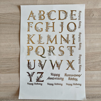 A5 Embossed Sticker Sheet D26 for scrapbooking, journaling and resin art crafts
