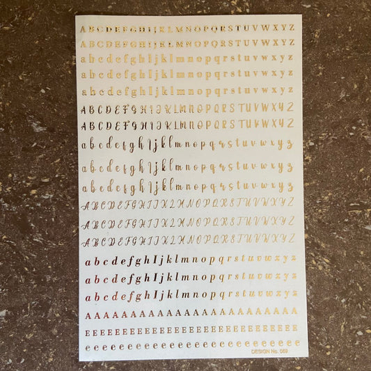 A5 Embossed Stickers - D23