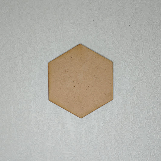 4" Hexagon Shape MDF (4mm)