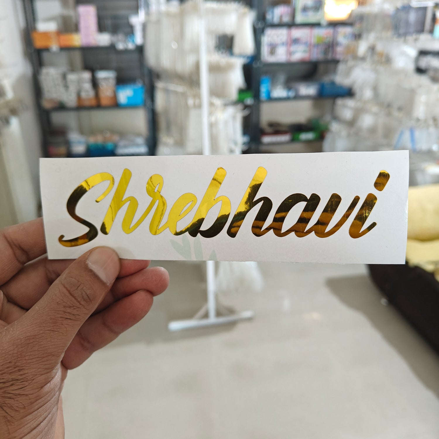 Custom vinyl sticker with personalised design, waterproof and durable finish