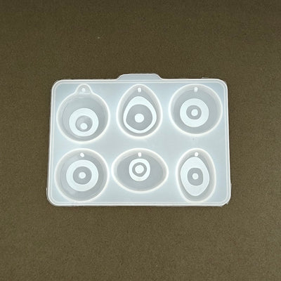 Evil eye silicone mould for resin art jewellery and craft projects by Shrebhavi