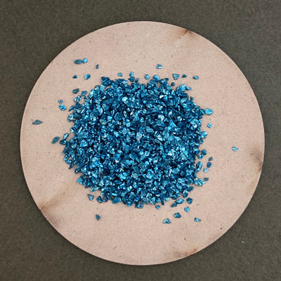 Blue - Metallic Glass Granules (10gm)