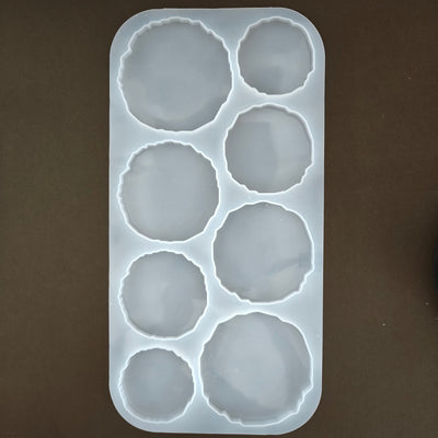 8in1 Round Agate/Zigzag Coaster Mould