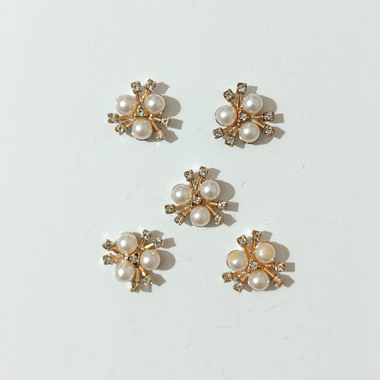 Gold Flower Embellishment (5pcs)