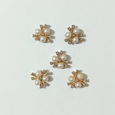 Gold Flower Embellishment (5pcs)