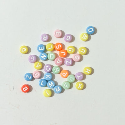 Multi Color Alphabet Beads