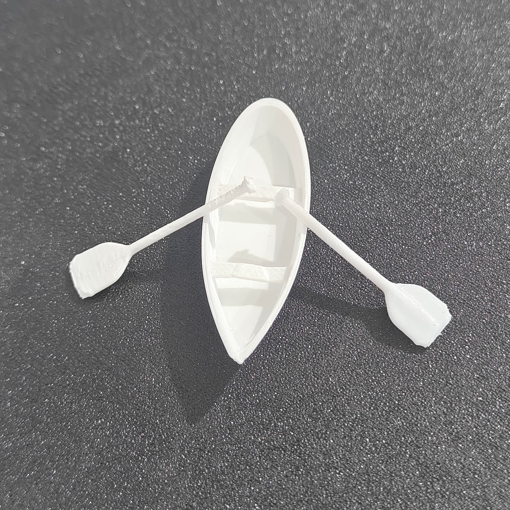 Boat with Paddles Miniature figurine for resin art and diorama crafts