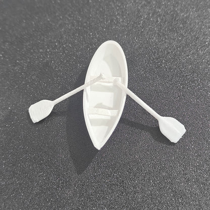 Boat with Paddles Miniature figurine for resin art and diorama crafts
