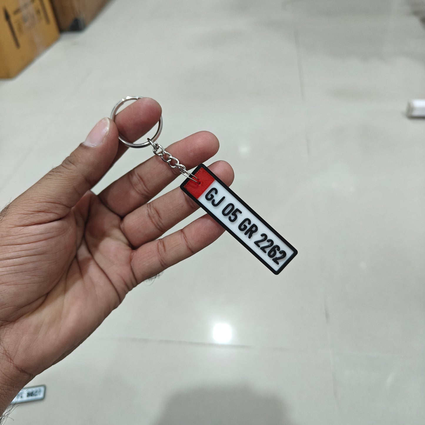 Personalised number plate keychain 3D printed gift for car and bike owners