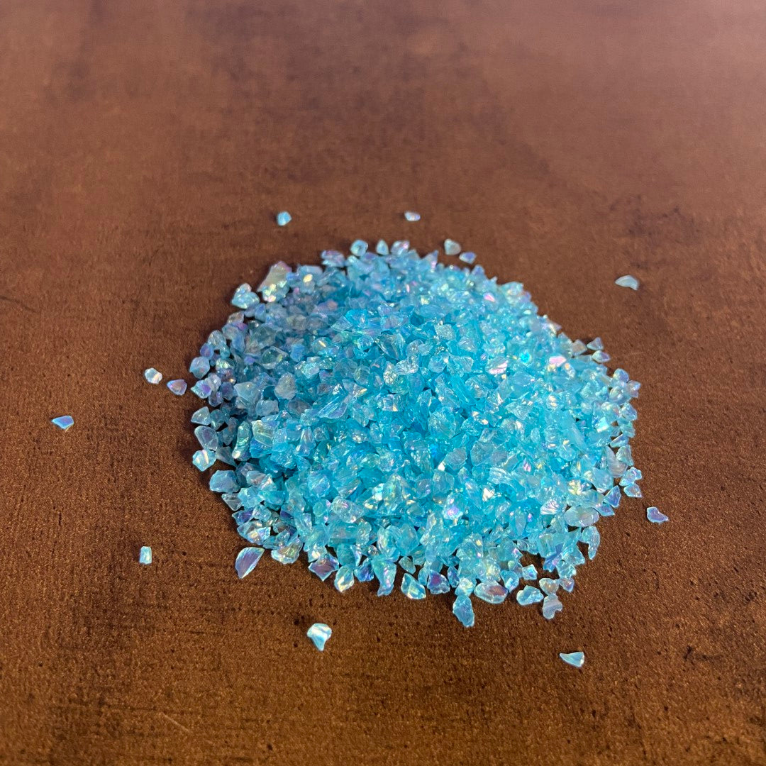 Small Firozi Glass Granules (10gm)