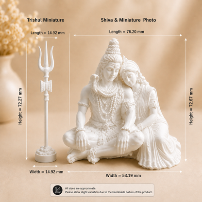 Lord Shiva and Maa Parvati 3D printed miniature figurine for resin art and epoxy casting by Shrebhavi