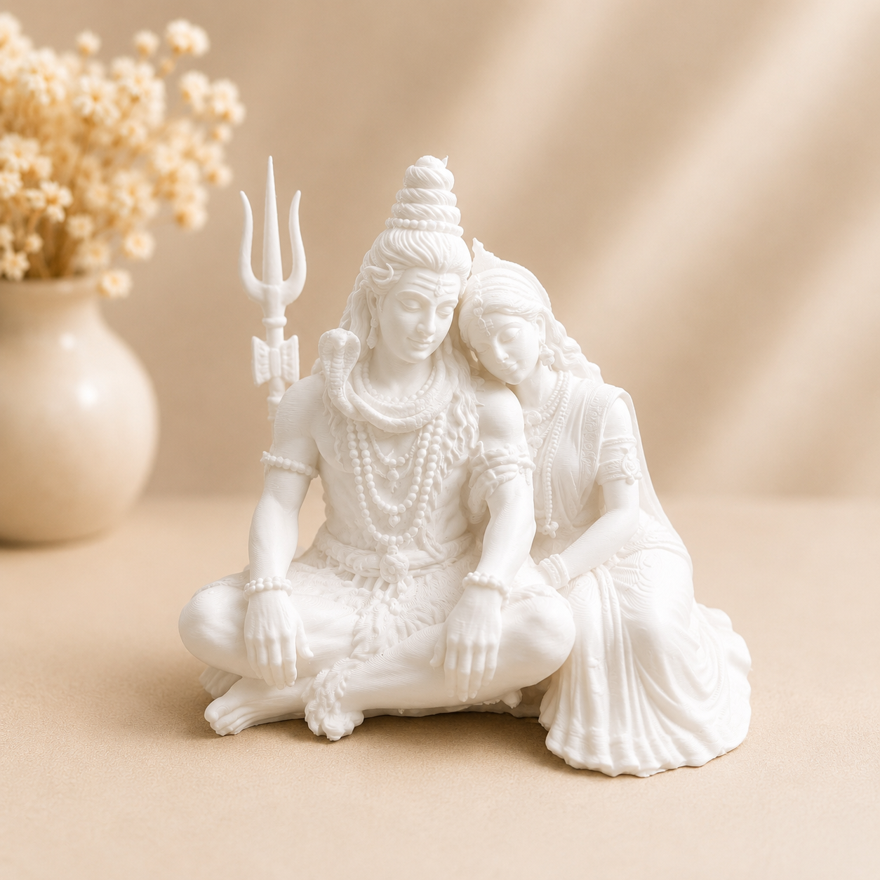 Lord Shiva and Maa Parvati 3D printed miniature figurine for resin art and epoxy casting by Shrebhavi