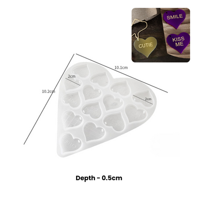 Love keychain silicone mold for resin art and DIY keychain making