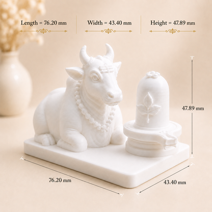 Nandi with Shivling 3D Printed Miniature