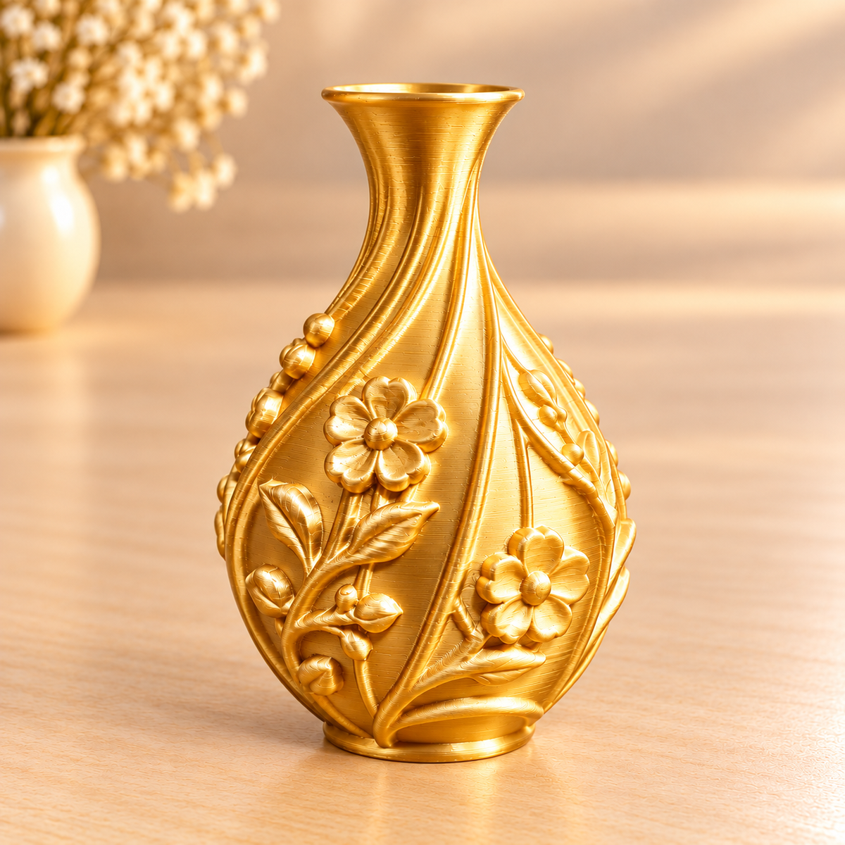 Elegant 3D printed miniature flower vase for resin art embedding and decorative craft projects