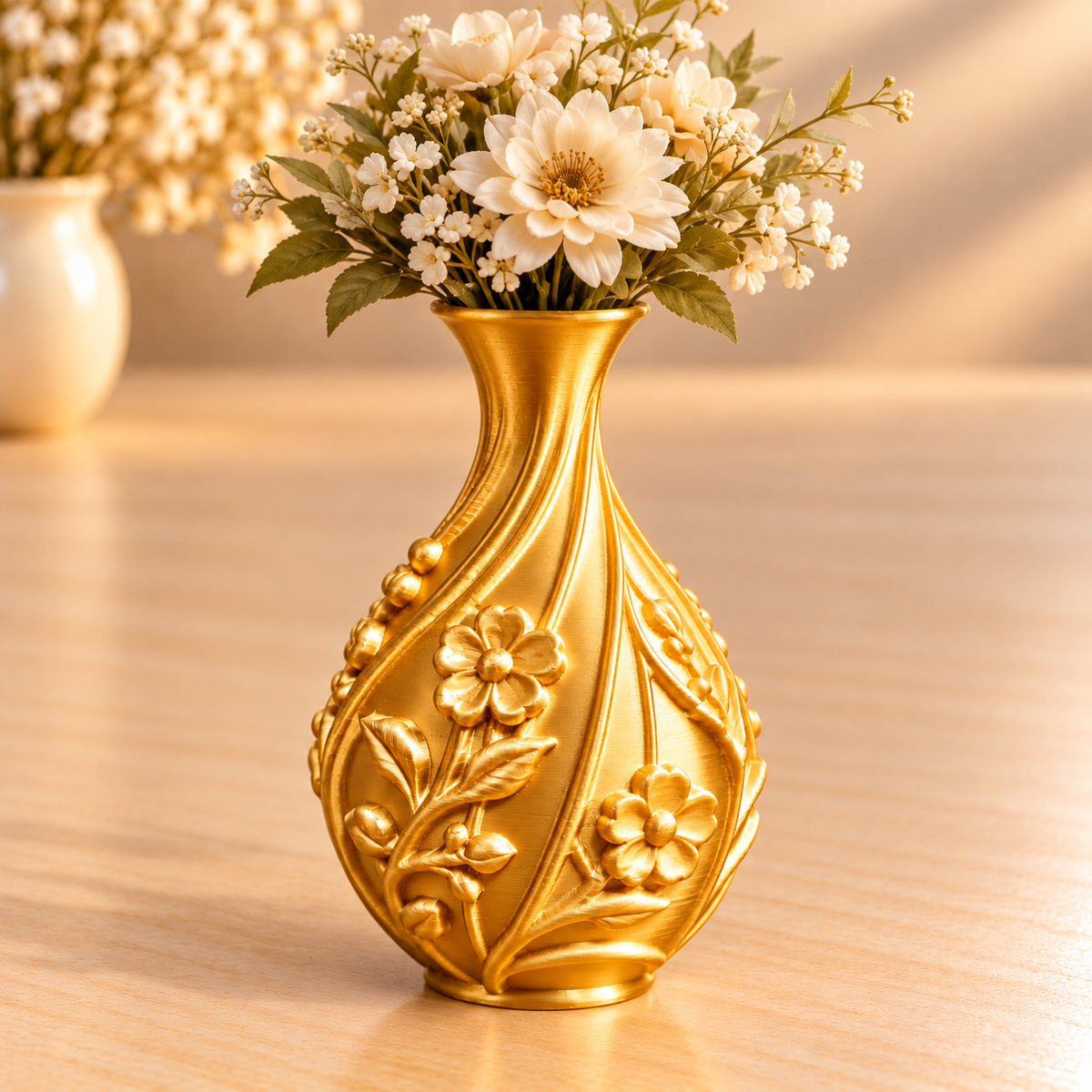 Elegant Decorative Flower Vase 3D Printed Miniature