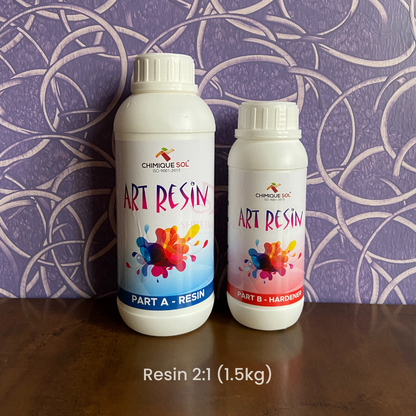 Shrebhavi 2:1 Epoxy Resin 1.5kg kit for casting and resin art projects