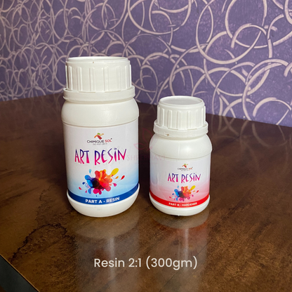 Shrebhavi Resin 2:1 ratio 300gm epoxy resin kit for casting and resin art crafts