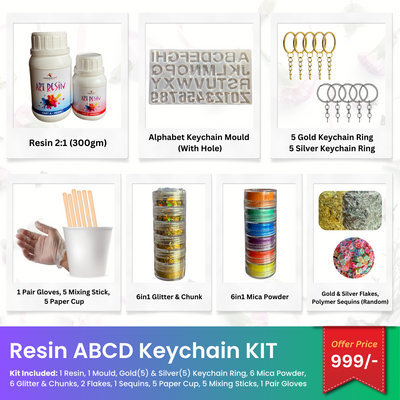Resin ABCD Keychain KIT