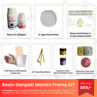 Resin Ganpati Mantra Frame KIT