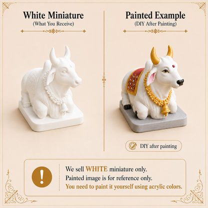 Sacred Seated Cow 3D Printed Miniature