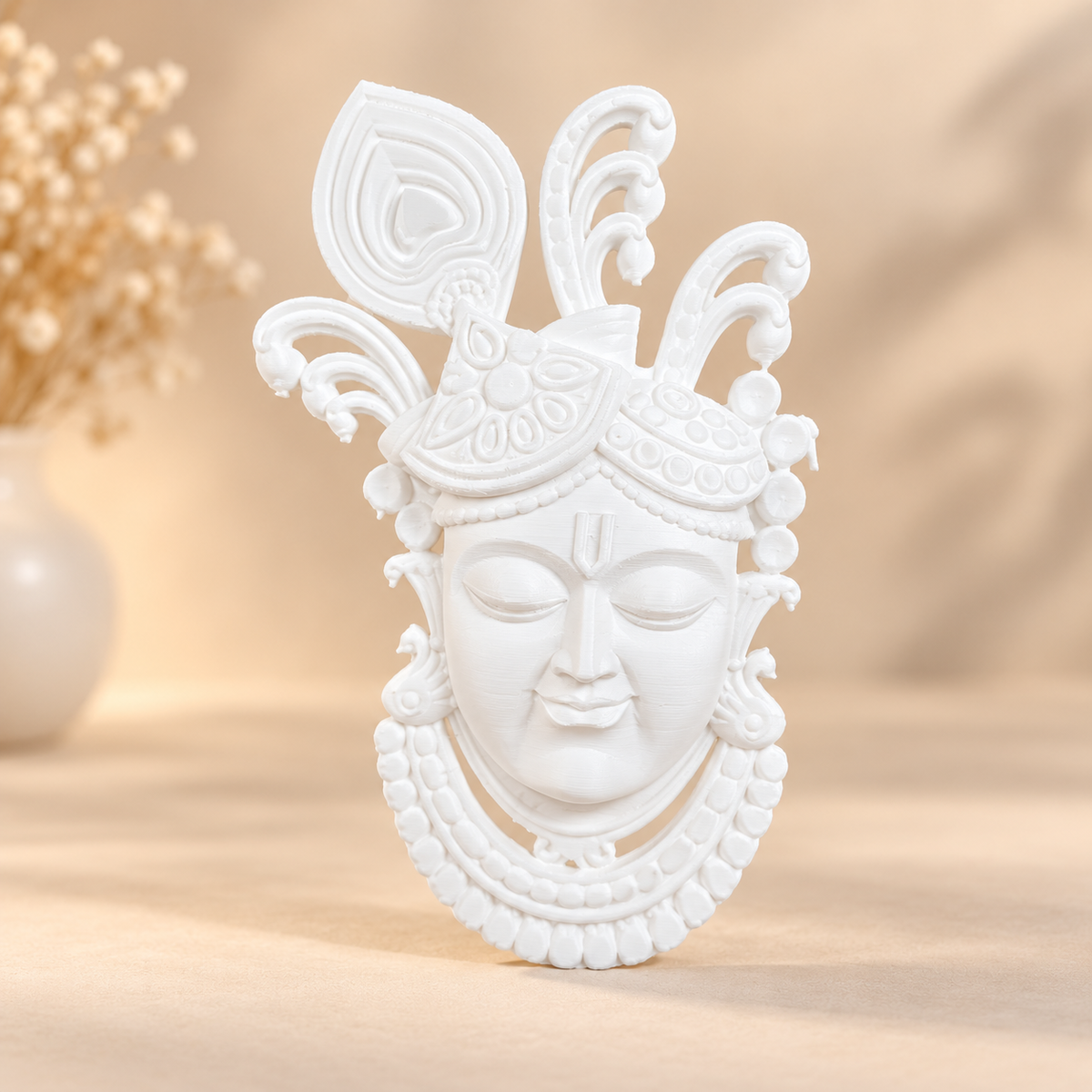 Shrinathji Mukharvind half 3D miniature silicone mold for resin art by Shrebhavi