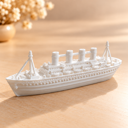 3D printed Titanic ship miniature for embedding in epoxy resin art projects — Shrebhavi.in