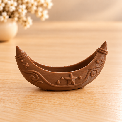 Crescent moon boat 3D printed miniature for resin art embeds and epoxy craft projects by Shrebhavi