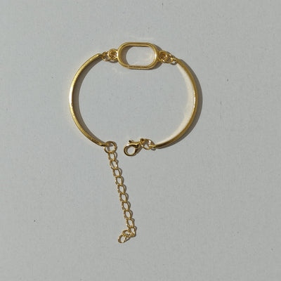 Oval Bracelet Bezel (Gold)