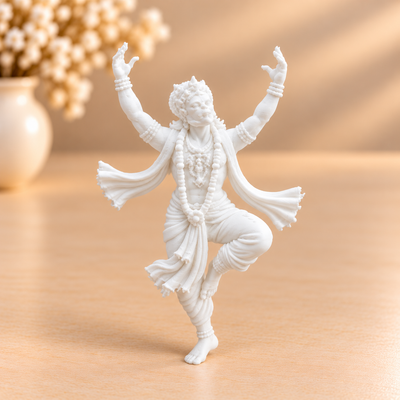 Dancing Hanuman Ji 3D printed miniature figurine for resin art and devotional décor by Shrebhavi