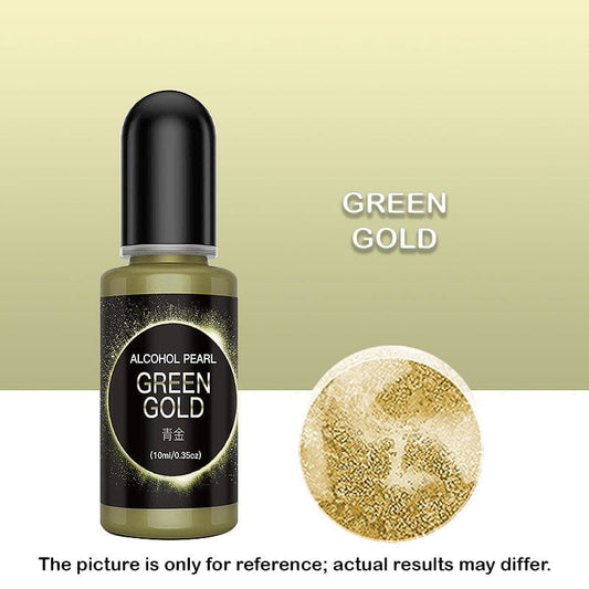 Green Gold Metallic Alcohol Ink
