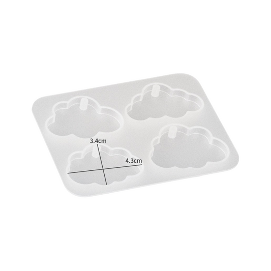 4 Cavity Cloud Pendant / Keychain Mould