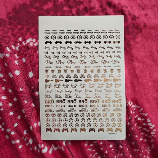 A5 Embossed Stickers (Design 3)