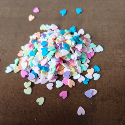 Multi Color Heart Polymer Chips (10gm)